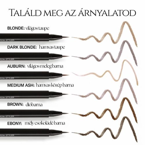 Mii Cosmetics Signature Brow Styler - Ebony 06 mély csokoládébarna precíz szemöldökfilc