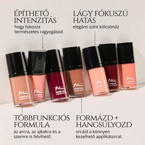 Mii Cosmetics Cheek Veil Liquid Blush - Splendour 02 nude rózsaszín folyékony pirosító