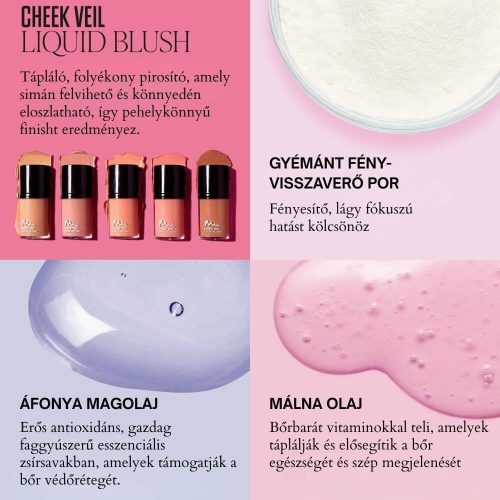 Mii Cosmetics Cheek Veil Liquid Blush - Splendour 02 nude rózsaszín folyékony pirosító