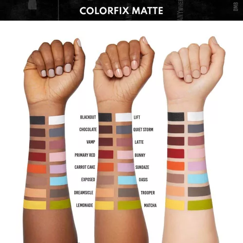 Danessa Myricks Beauty Colorfix Mattes - Blackout folyékony szemhéjfesték matt fekete szemhéjtus