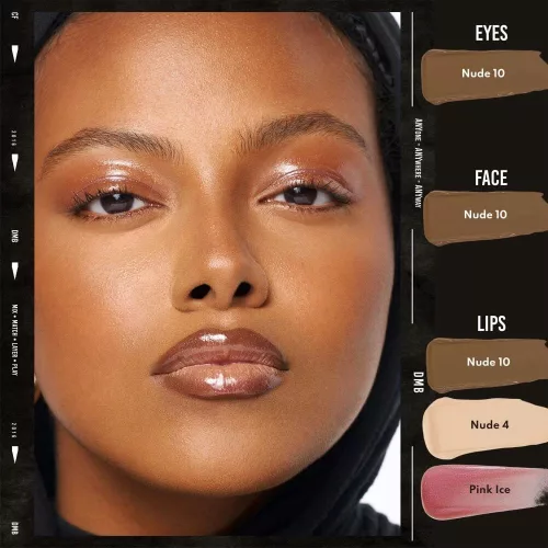 Danessa Myricks Beauty Colorfix - Nude 10 folyékony szemhéjfesték matt rúzs szemöldök pomádé