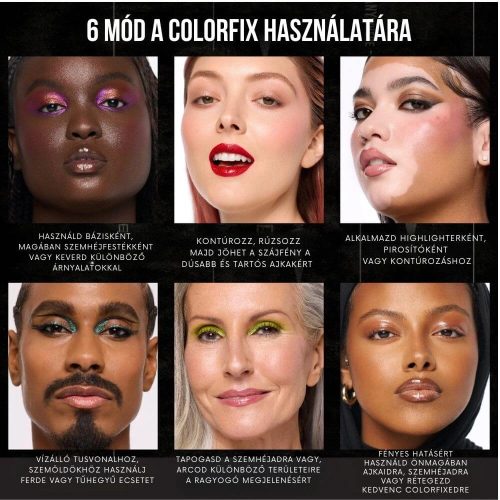 Danessa Myricks Beauty Colorfix Metallics - Odyssey sötét ezüst fényes folyékony szemhéjfesték