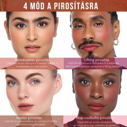 Danessa Myricks Beauty Yummy Skin Blurring Balm Powder Flushed - IT Girl matt krém pirosító hideg pink