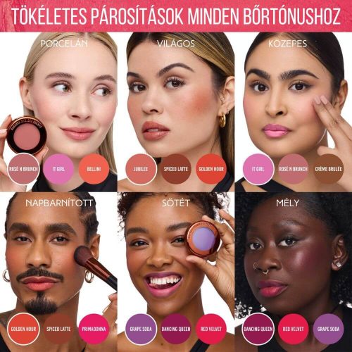 Danessa Myricks Beauty Yummy Skin Blurring Balm Powder Flushed - IT Girl matt krém pirosító hideg pink