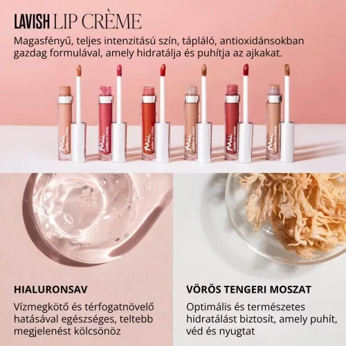 Mii Cosmetics Lavish Lip Creme - Forbidden rózsás nude folyékony rúzs