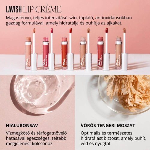 Mii Cosmetics Lavish Lip Creme - Risque fukszia pink folyékony rúzs